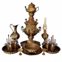 سرویس سماور برنجی 28 پارچه