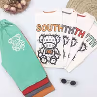 ست تیشرت و شلوارک سایز بزرگ تدی- پوشاک بنیا