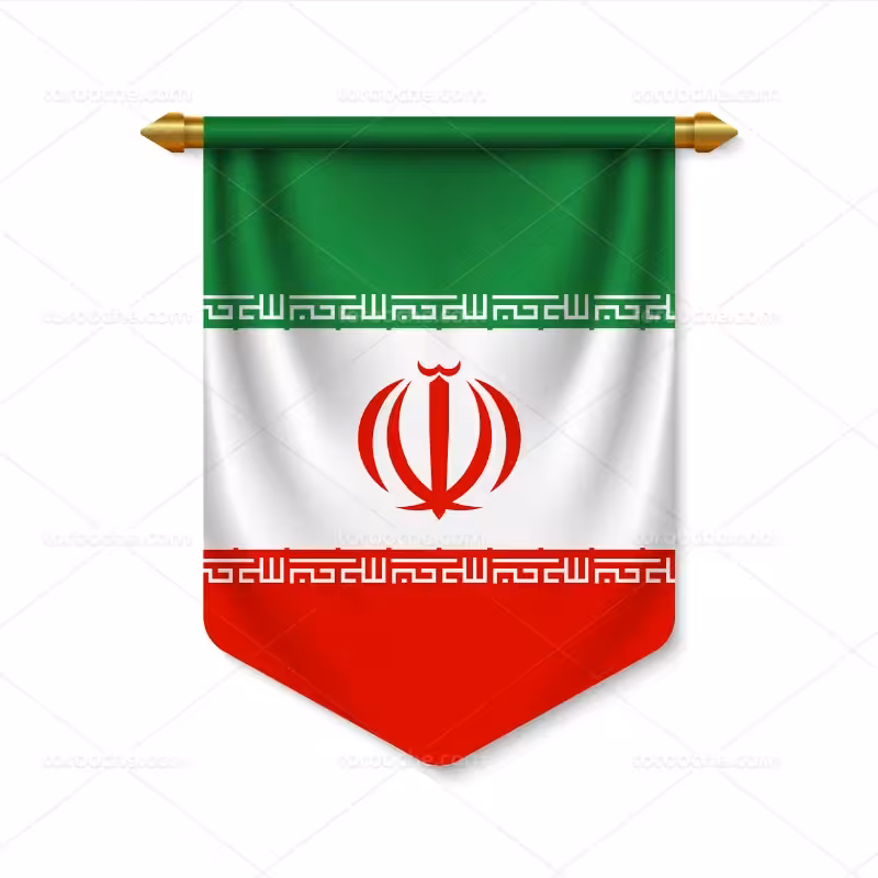 وکتور پرچم برافراشته شده ایران | گرافیک با طعم تربچه