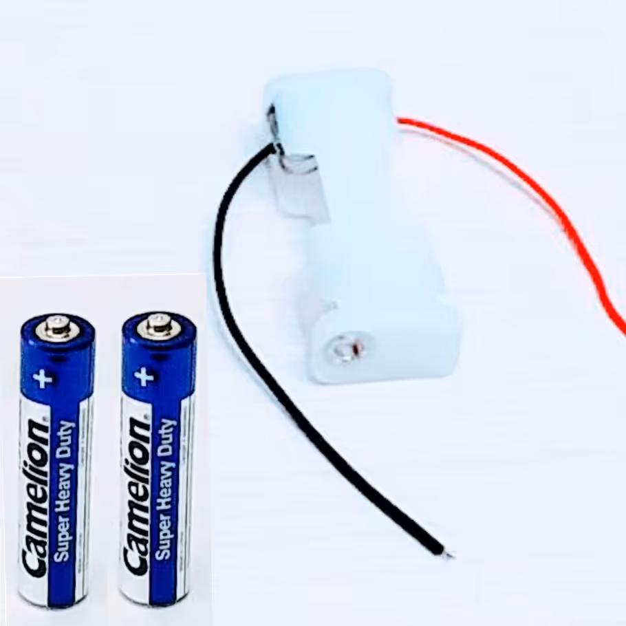 جاباتری نیم قلمی 2تایی و 2 عدد باتری کملیون مدل Super Heavy Duty