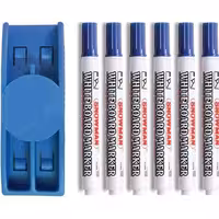 خرید تخته پاک کن مغناطیسی جا ماژیک دار با 6 عدد ماژیک وایت برد اسنومن