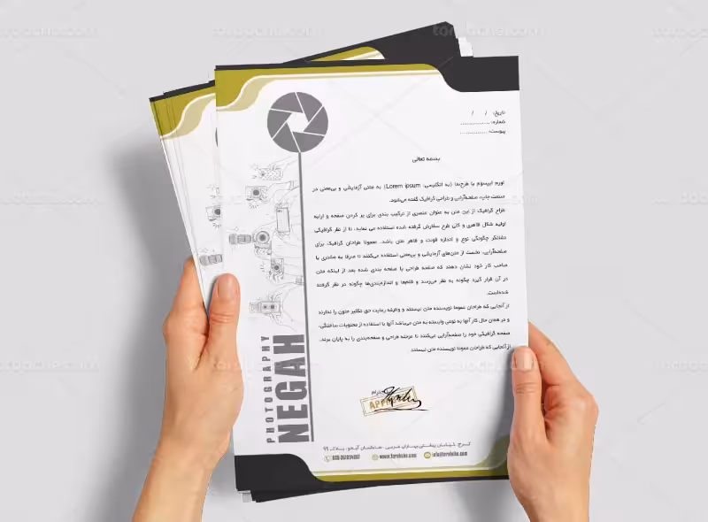 لایه باز سربرگ استدیو عکاسی | گرافیک با طعم تربچه