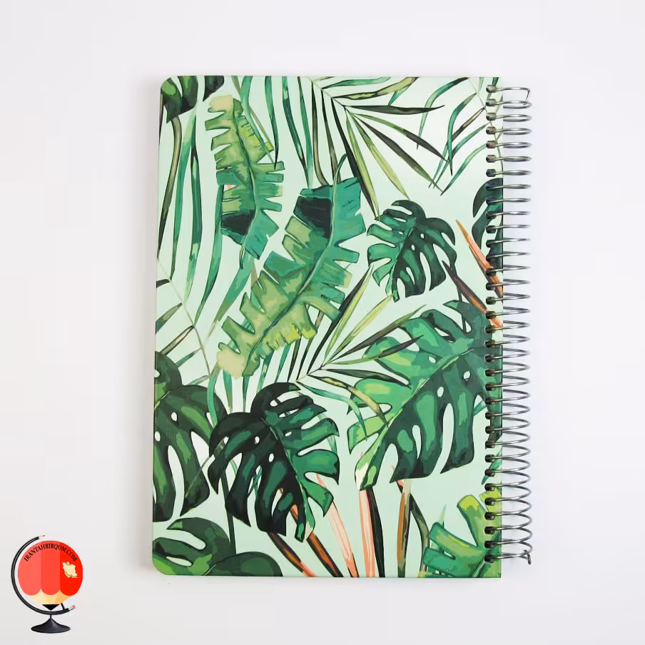 دفتر مشق 100 برگ سیمی طرح برگ جلد سخت سویل