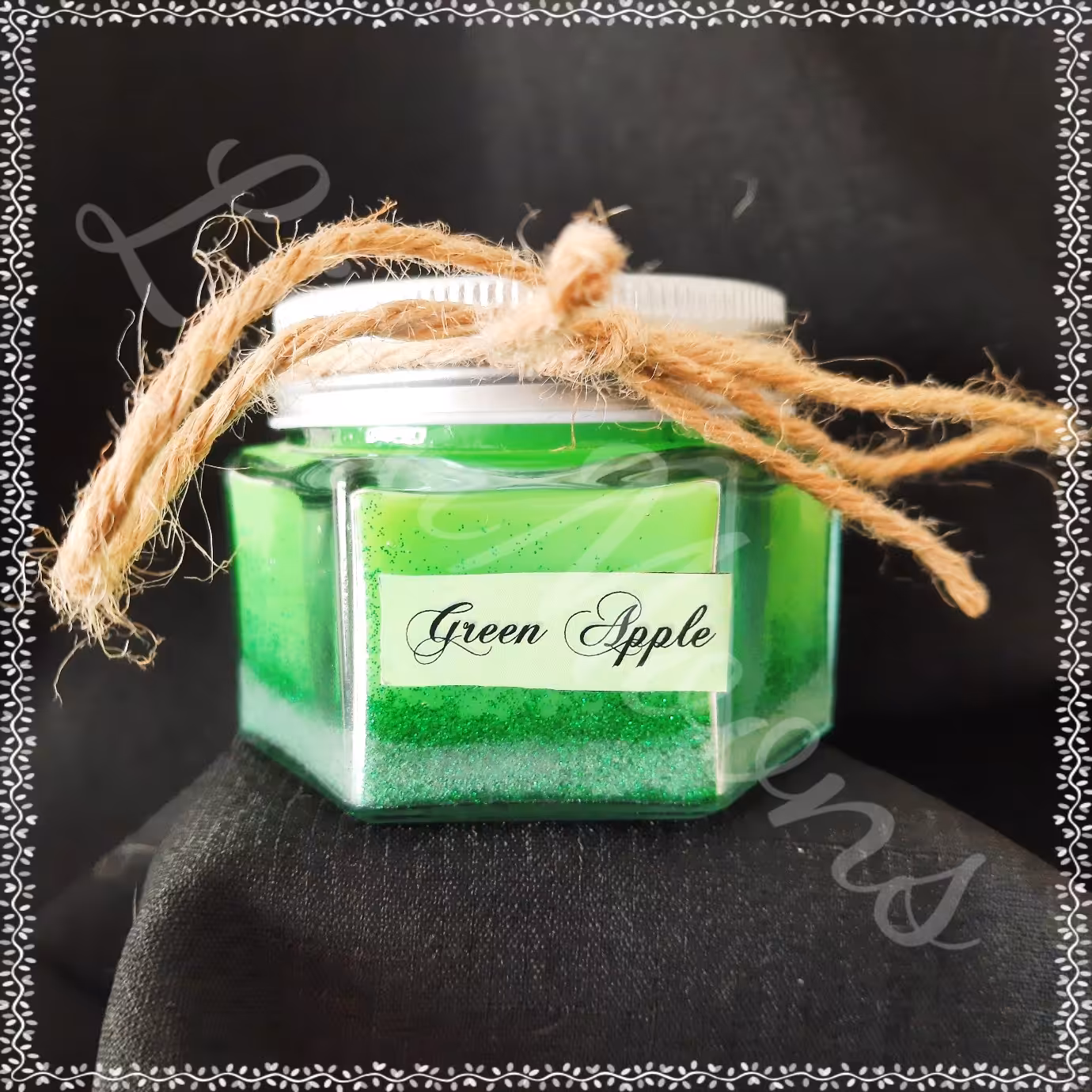 شمع معطر 100 ساعته با بوی سیب سبز  340 گرم