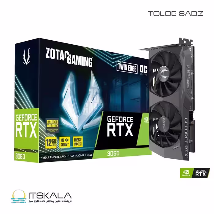 قیمت و خرید کارت گرافیک زوتک مدل ZOTAC GAMING GeForce RTX 3060 Twin Edge OC 12G | ITSKALA