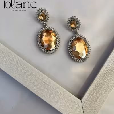 گوشواره زنانه کریستالی کد 3