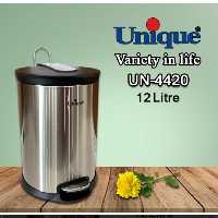 سطل زباله 12 لیتر استیل آرام بند یونیک کد 4420

