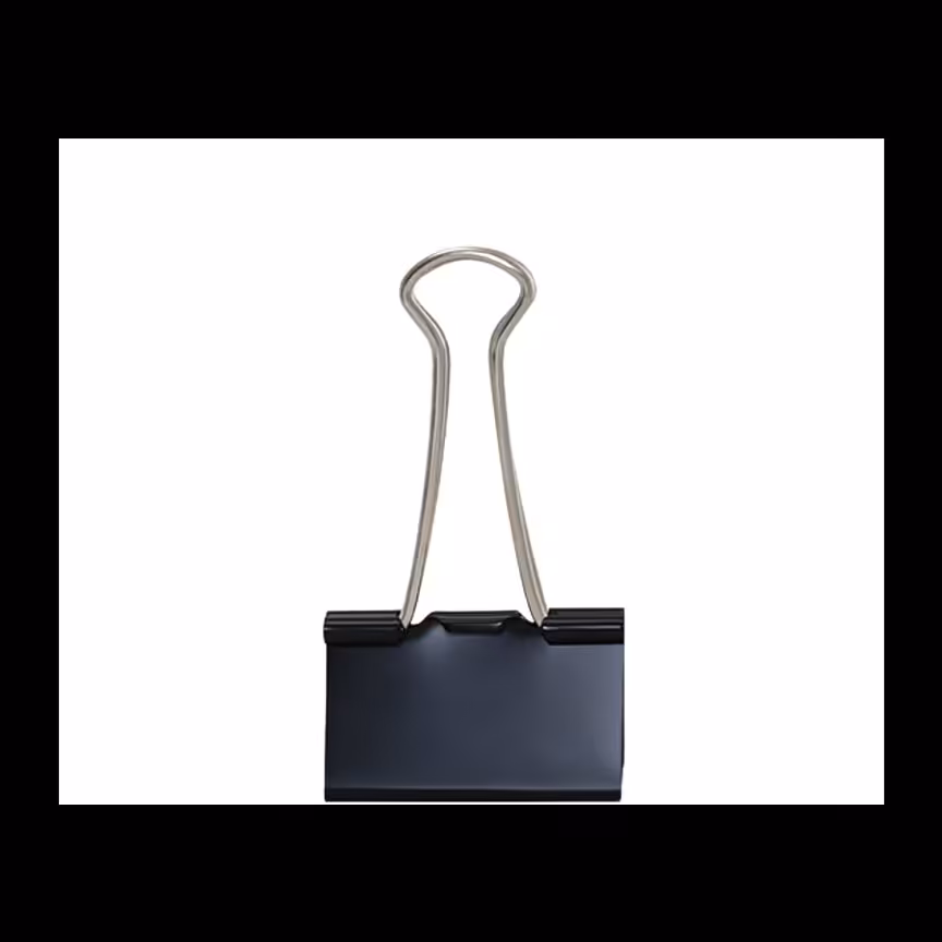 گیره  دوبل مشکی 32 میل بسته 12 عددی