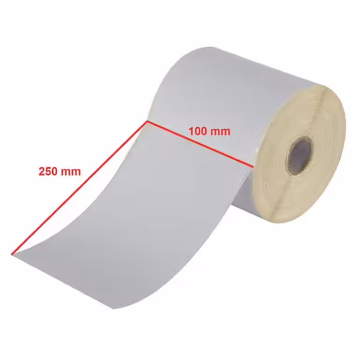 لیبل کاغذی 250*100 رول 250 عددی