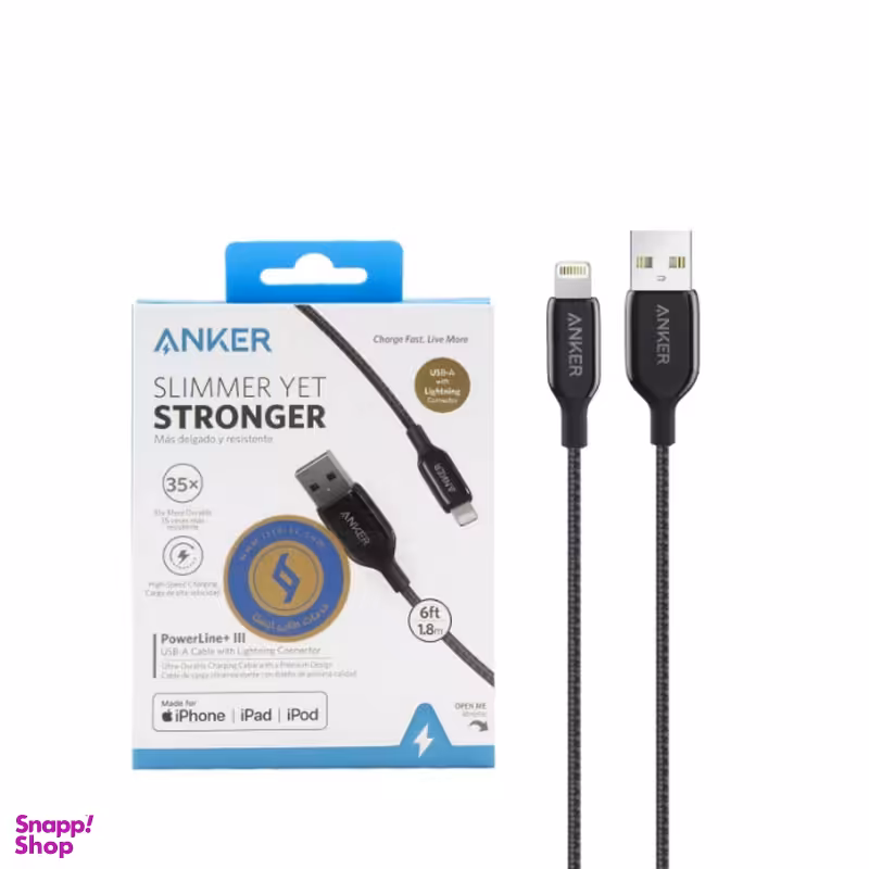 کابل تبدیل USB به لایتنینگ انکر مدل A8823 طول 1.8 متر