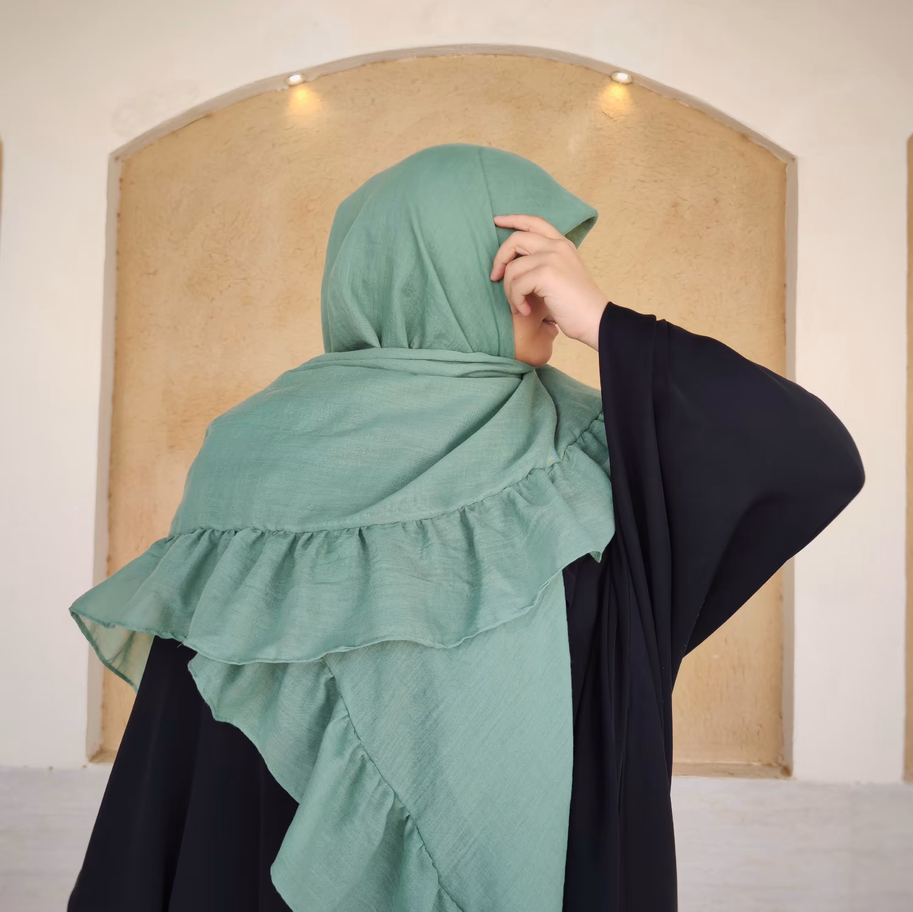 روسری وال نخی چیندار قواره 135