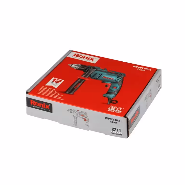 دریل برقی چکشی 13 میلی‌متری آچاری 600 وات – 2211