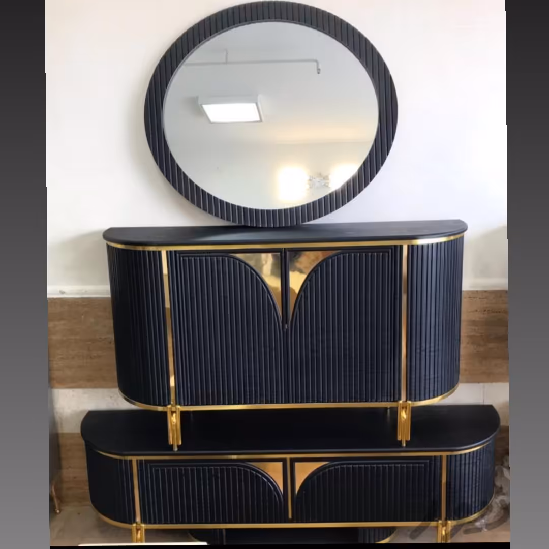 ست آیینه کنسول و میز تلویزیون کد1 (ارسال با باربری پس کرایه)