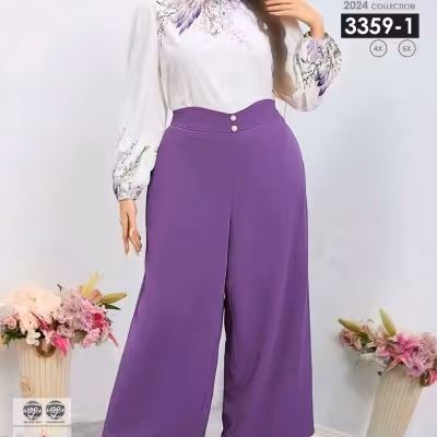 ست بلوز شلوار مجلسی سایزبزرگ3359