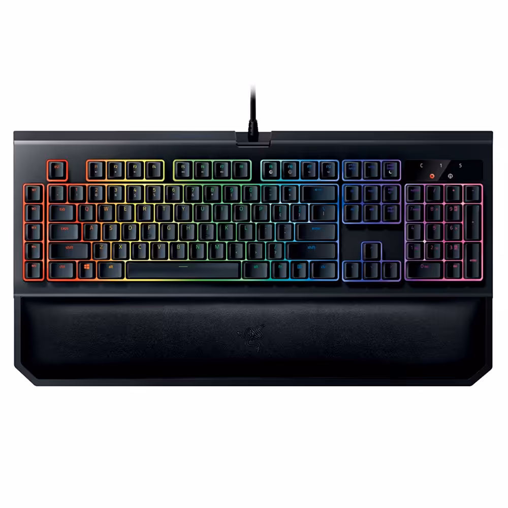 قیمت و خرید کیبورد گیمینگ باسیم ریزر مدل BLACKWIDOW CHROMA V2 Yellow Switch | یاس ارتباط