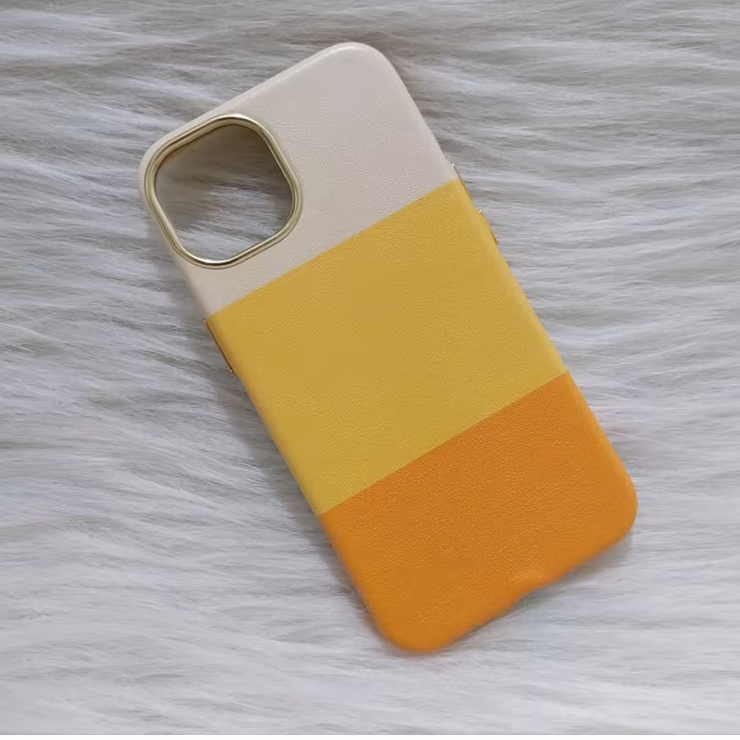 گارد آیفون 13pro max چرم صنعتی رنگی رنگ زرد و...