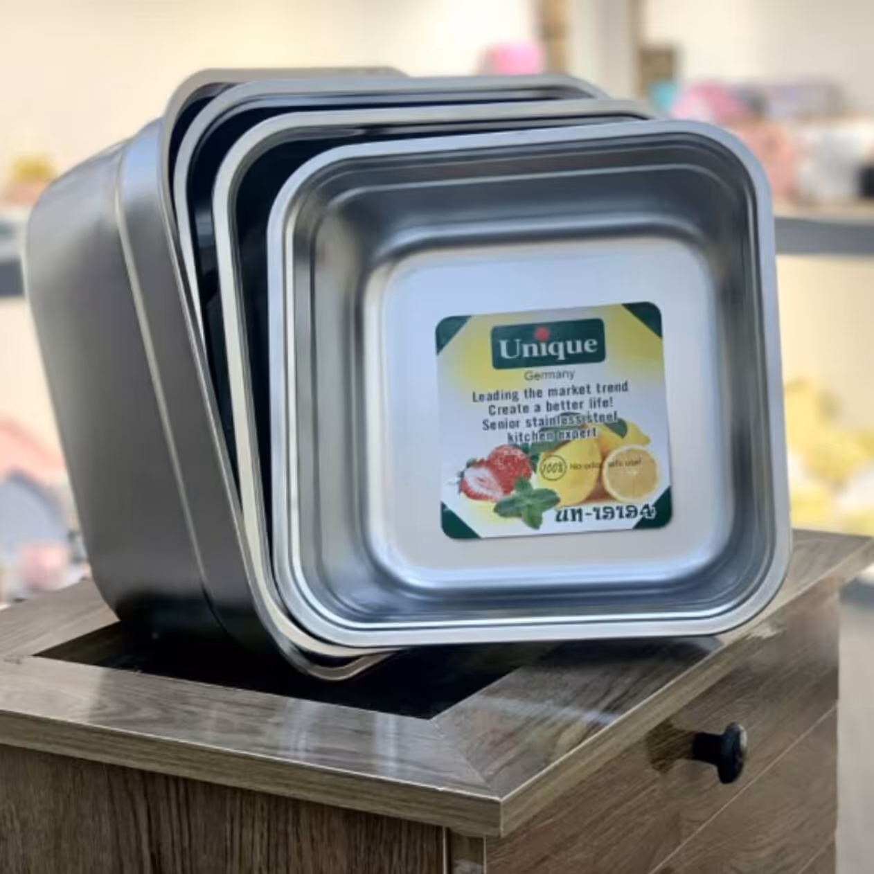  سرویس 4 پارچه  لَگن  یونیک طرح مربع