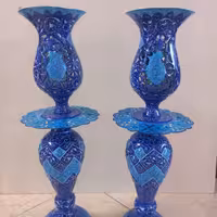 شمعدان لاله میناکاری اصفهان 55سانتی