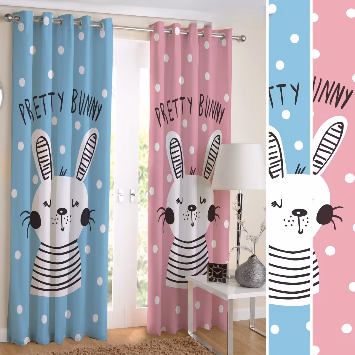 پرده چاپی طرح خرگوش