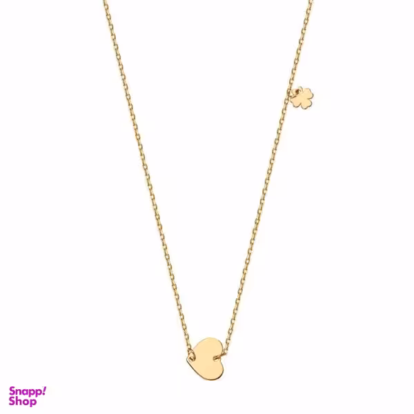 گردنبند طلا 18 عیار زنانه شمیم گلد گالری مدل قلب وگل