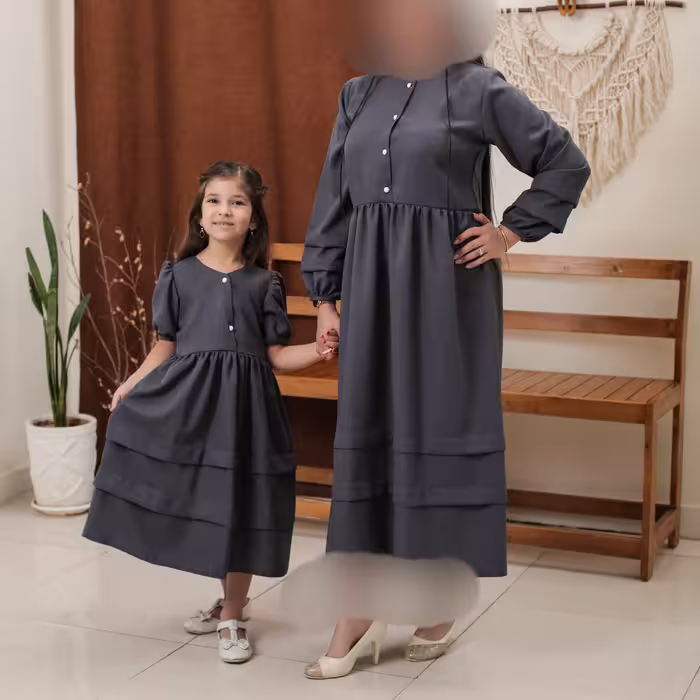 پیراهن مانتویی ست و شیک مادر و دختری