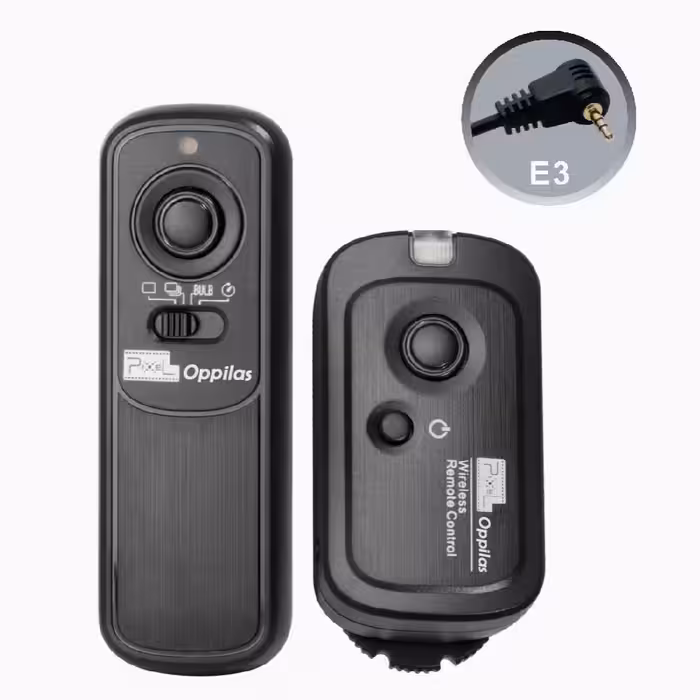 ریموت کنترل دوربین با قابلیت تک عکسی و عکس برداری پیاپی و عکس با تاخیر 4ثانیه ،BULB ،با سرعت بالا  و کاهش لرزش دوربین 