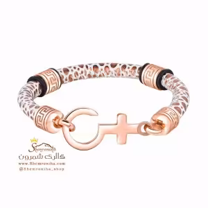 دستبند چرم پوست ماری رزگلد BNG396G0 Versace