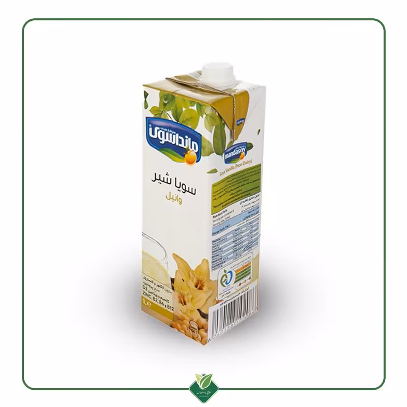 شیر سویا با طعم وانیل مانداسوی یک لیتر