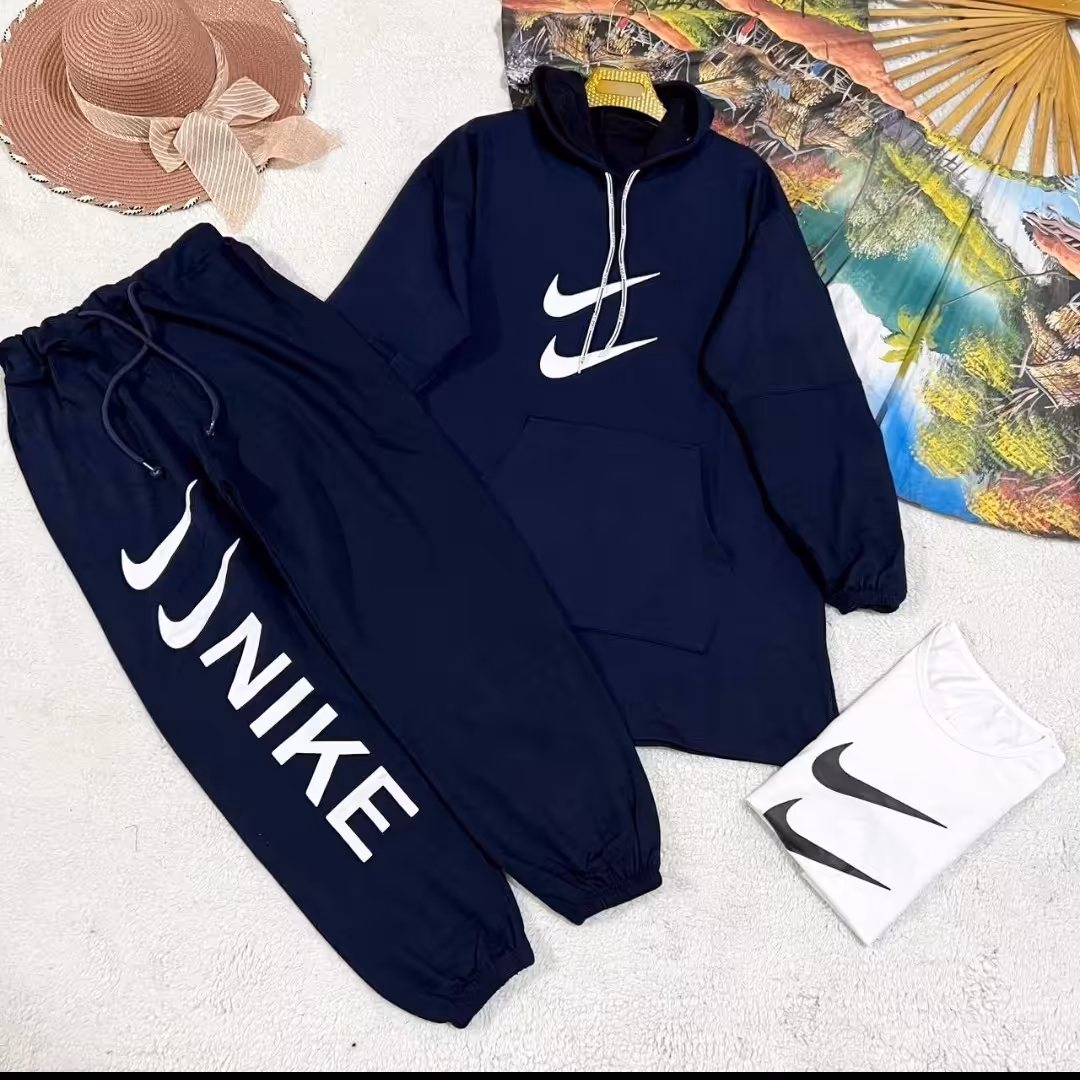 ست سه تیکه هودی شلوار داخل کرکدار به همراه کراپ ( ارسال رایگان)