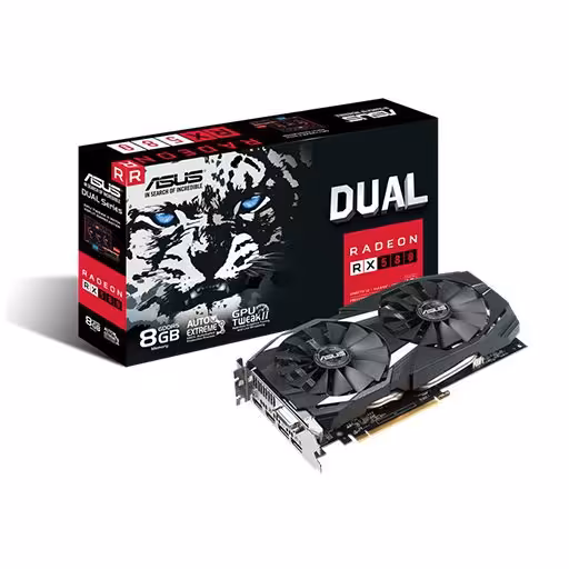 کارت گرافیک ایسوس DUAL RX580 O8G