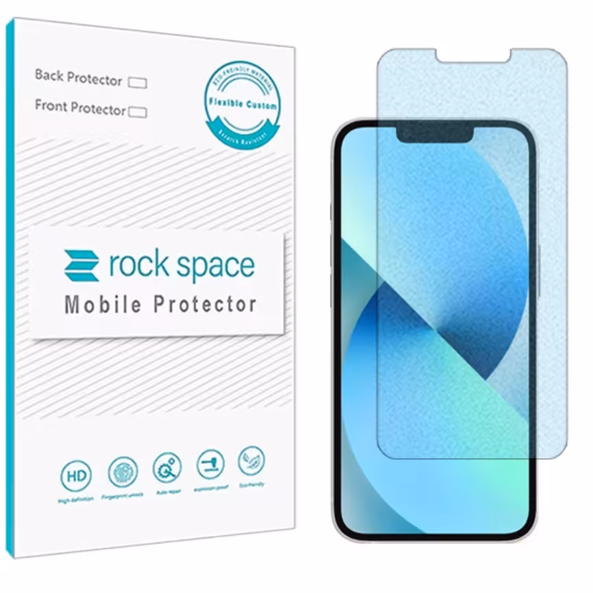  گلس نانو مات بلوکات (ضد اشعه آبی) و ضد ضربه آیفون ip 13 Mini برند راک اسپیس   