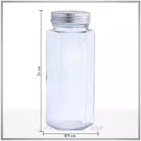 شیشه حبوبات شش ضلعی 