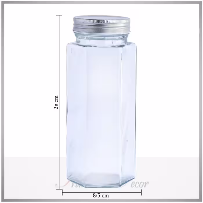 شیشه حبوبات شش ضلعی 