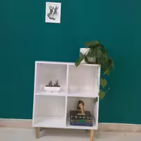 کتابخانه با پایه مخروطی چوبی نراد