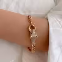 دستبند کارتیه ژوپینگ نگیندار با قفل ملوانی