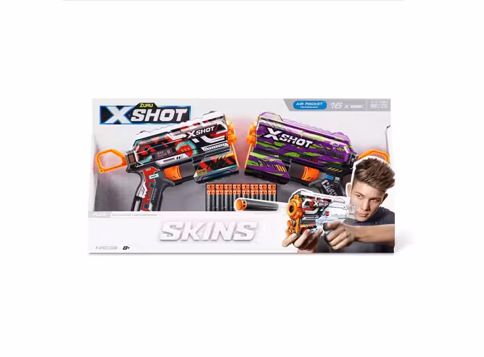خرید تفنگ دو قلو ایکس شات Crucifer و X-Shot Skins Reckoning با بهترین قیمت