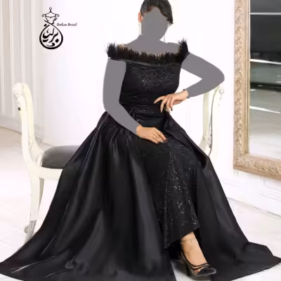 پیراهن مهمانی زنانه حریر شاین برجسته مدل پریا