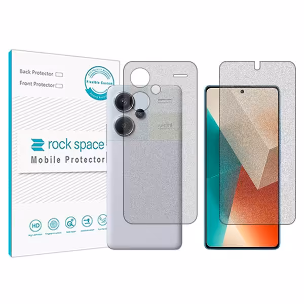 گلس محافظ صفحه نمایش و پشت گوشی شیائومی Redmi Note 13 Pro  مدل نانو هیدروژل گیمینگ برند راک اسپیس کدSS