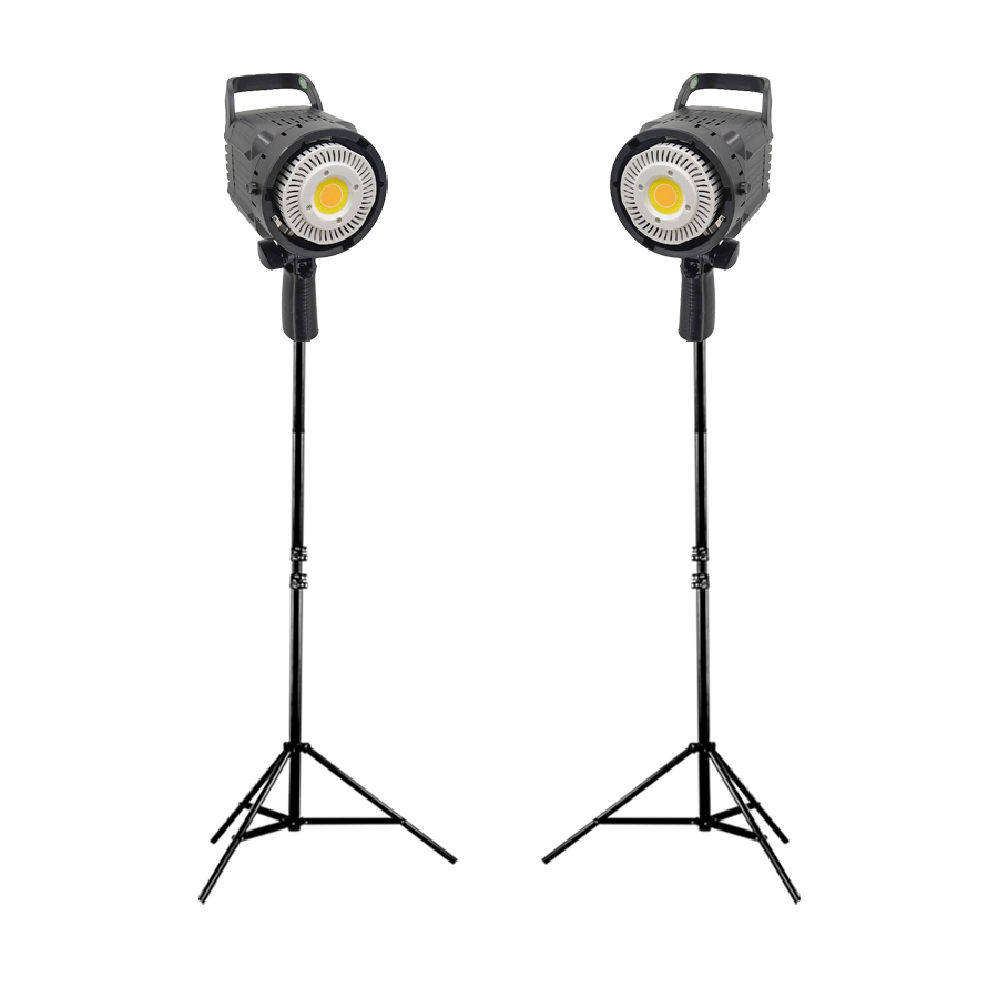 کیت تولید محتوا دو شاخه نور ثابت ویدئو لایت COB BK-1201 و پایه نور