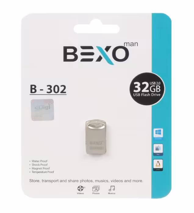 فلش مموری بکسو مدل B-302 USB2.0 ظرفیت 32 گیگابایت