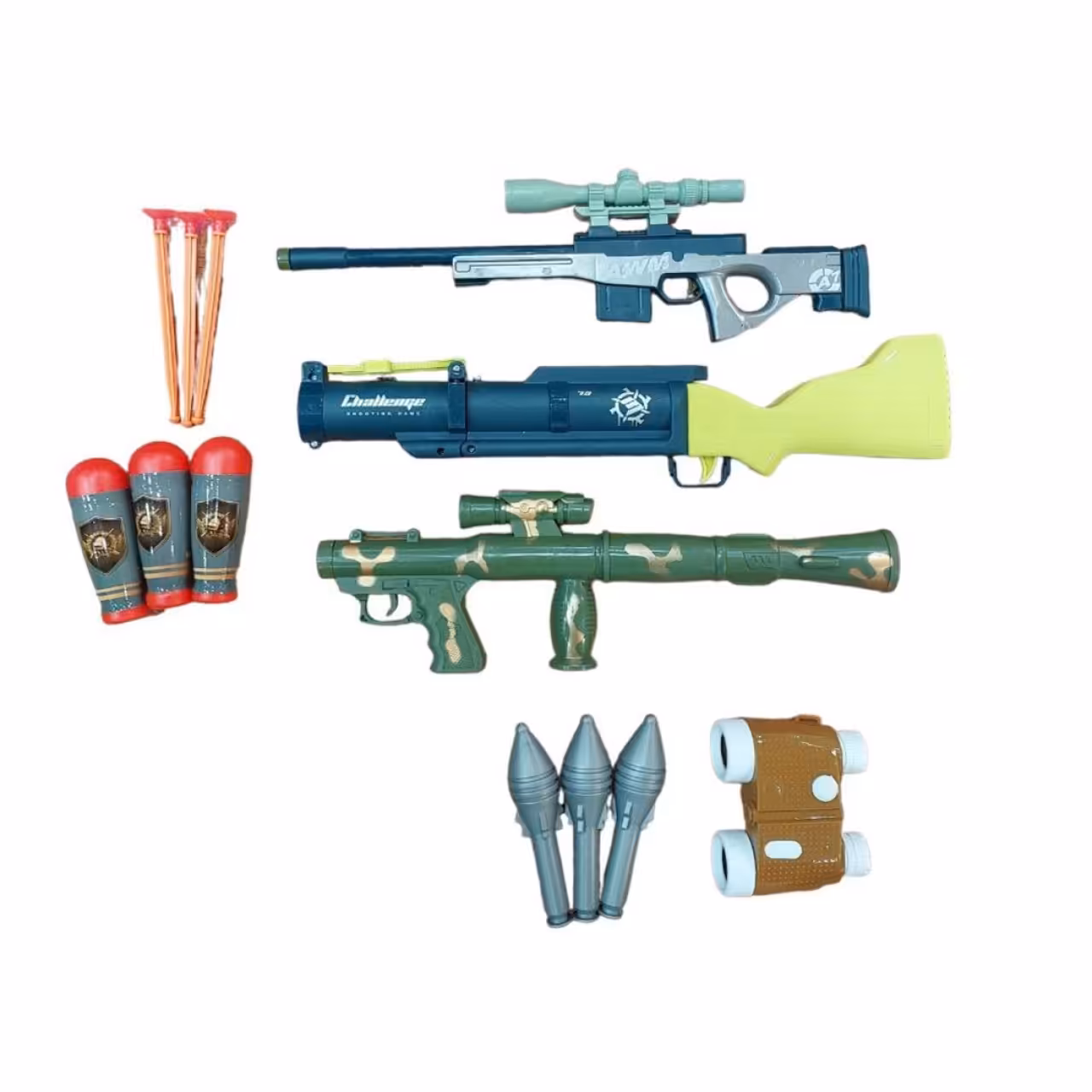 تفنگ بازی مدل shooting gun مجموعه 13 عددی