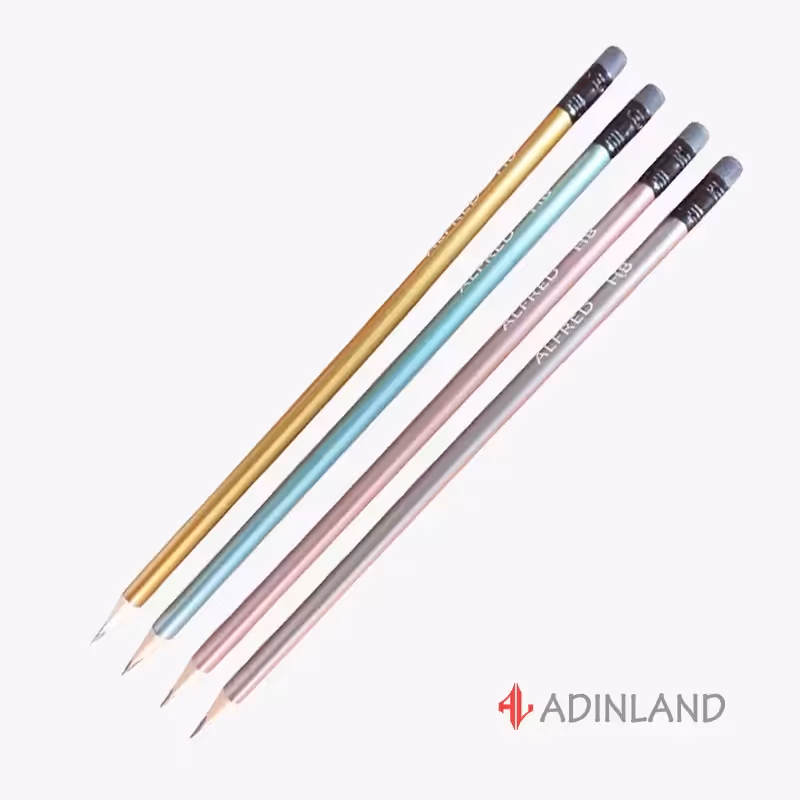 مداد مشکی آلفرد مدل شقايق پاك كن دار