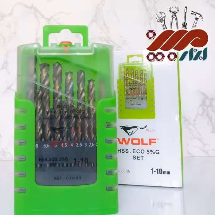 جعبه مته آهن کبالت ولف از سایز 10-1 محصول فروشگاه وهاب زاده