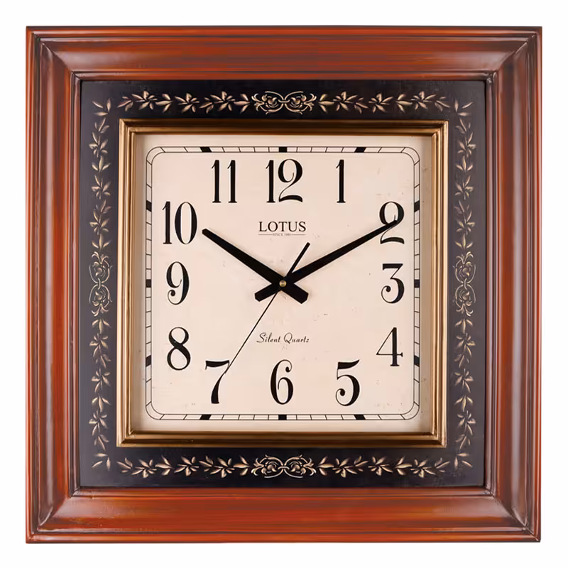 ساعت دیواری چوبی لوتوس مدل CLARKS کد L009