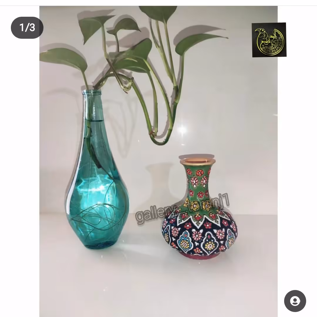 گلدان سفالی میناکاری کد 113