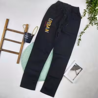 شلوار کتان پسرانه راسته مشکی 11 تا 12 سال کد 9544