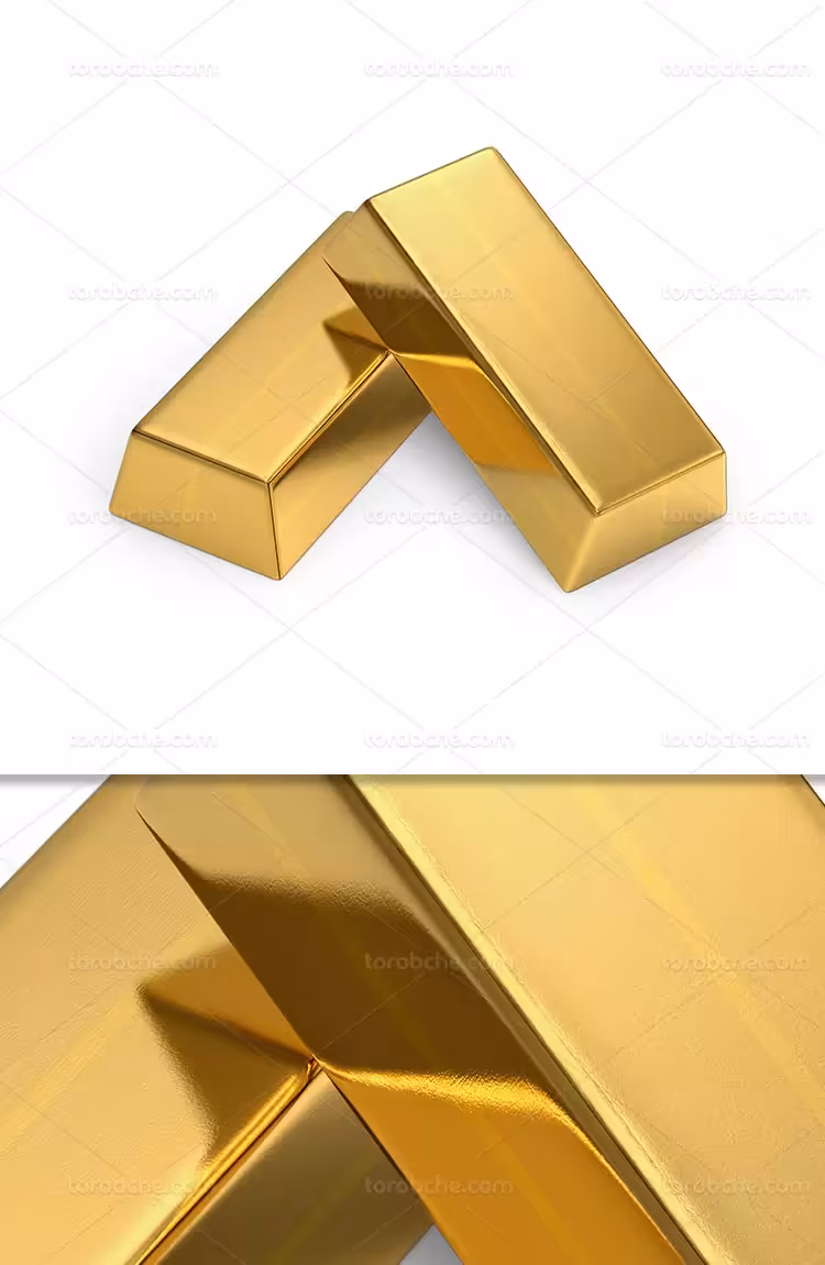 موکاپ شمش طلا خلاقانه | گرافیک با طعم تربچه