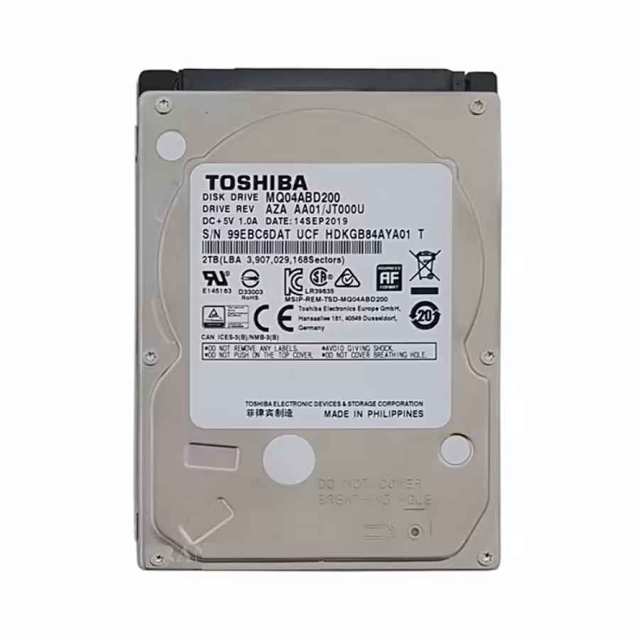 هارد دیسک لپ تاپ توشیبا با ظرفیت 2 ترابایت