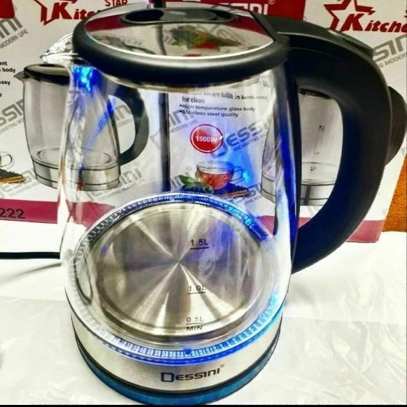 کتری برقی  شیشه ای 2 لیتری دسینی مدل 222