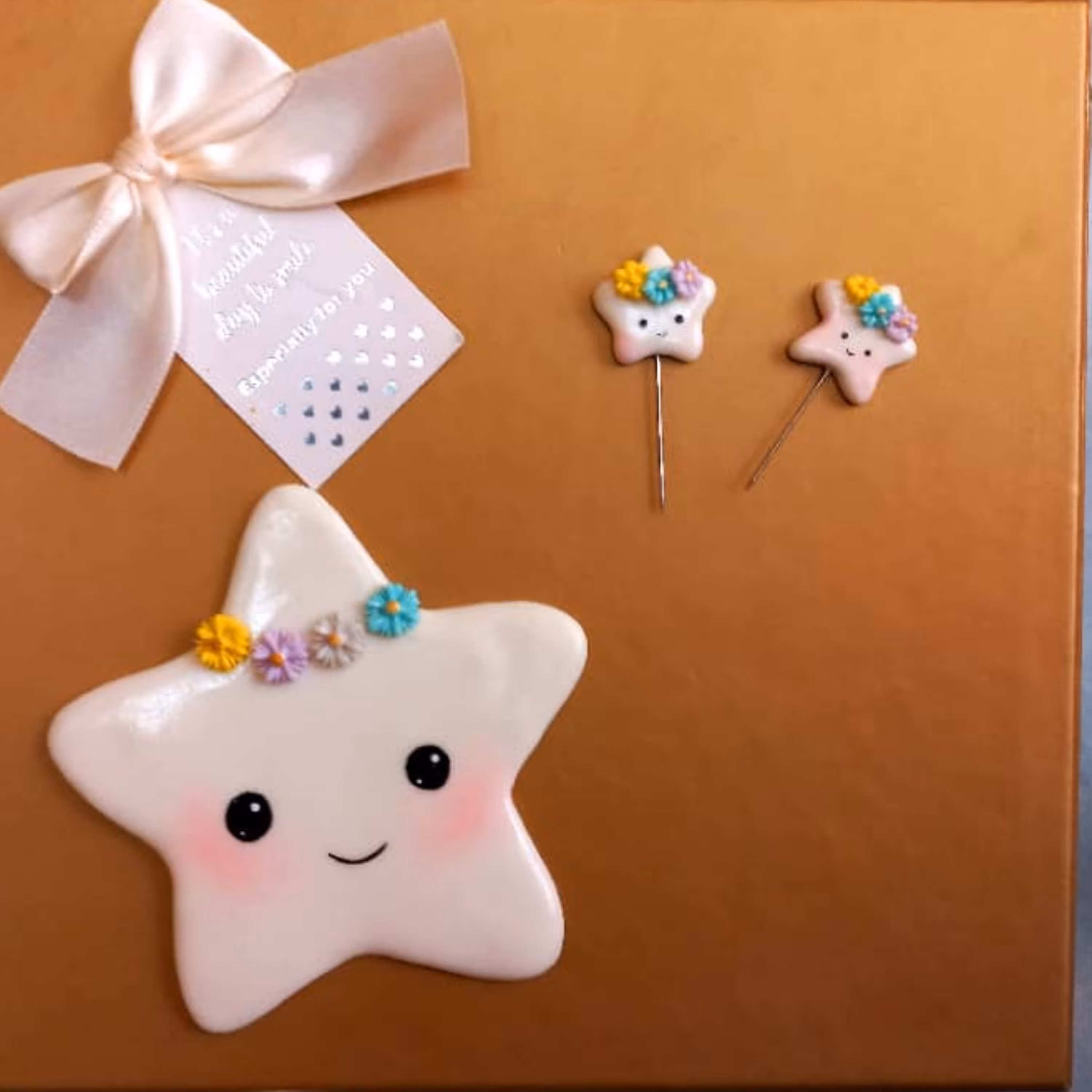 ستاره و سوزن تزئینی با خمیر ایتالیایی